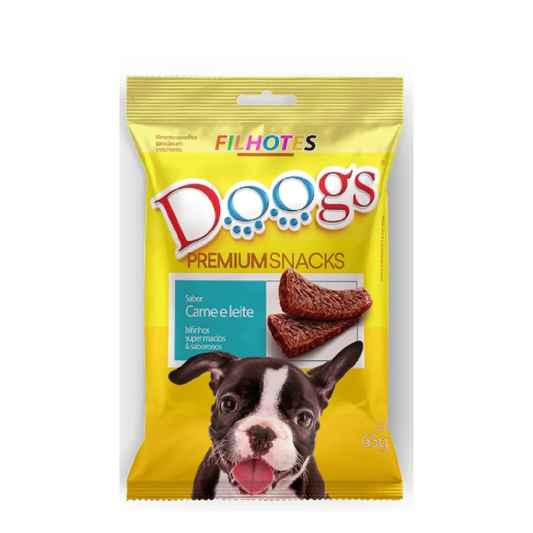 Bifinho Doogs Carne e Leite para Cães - 65g