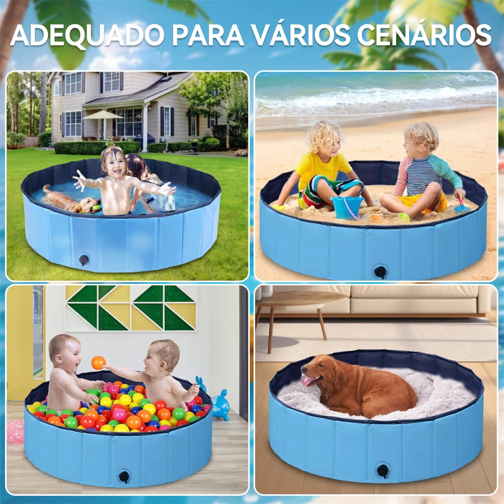 Piscina Inflável para Animais de Estimação 120cm de Verão.