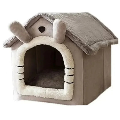 Cama para Gatos e Cães de Todas as Estações, Lavável, Casa Macia e Removível, Cama para Pets Pequenos e Médios, Kennel Durável, Suprimentos para Pets