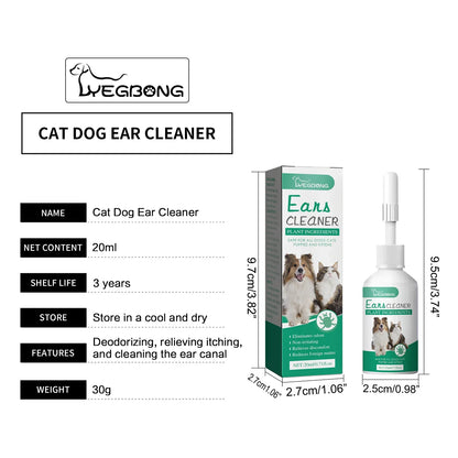 Solução de Limpeza para Ouvidos de Cães e Gatos - 20ml