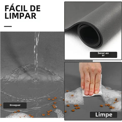 Tapete Absorvente para Alimentação de Pets, Tapete para Ração e Água para Cães e Gatos, Fácil de Limpar, Sousplat para Pets, Tapete de Secagem Rápida para Cães que Fazem Bagunça ao Beber