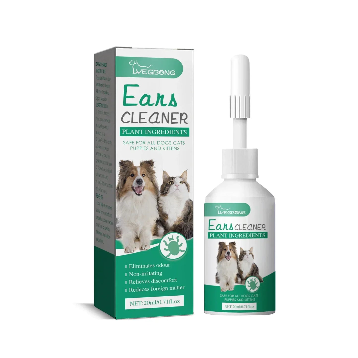 Solução de Limpeza para Ouvidos de Cães e Gatos - 20ml